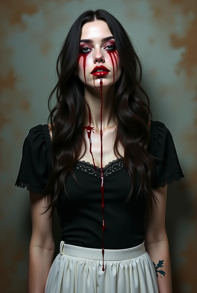 Bloody Mary woman scared image