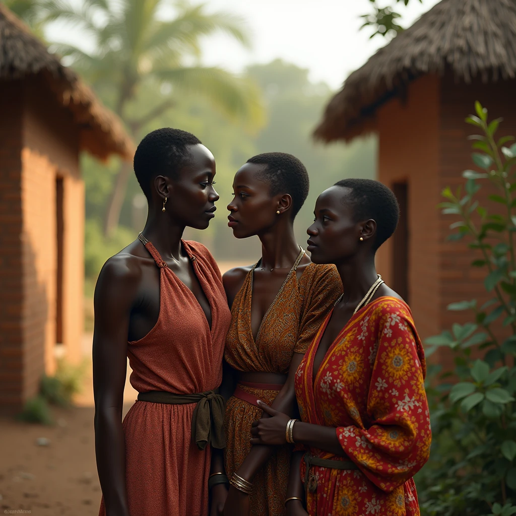 Women wearing Kanga in Tanzania 