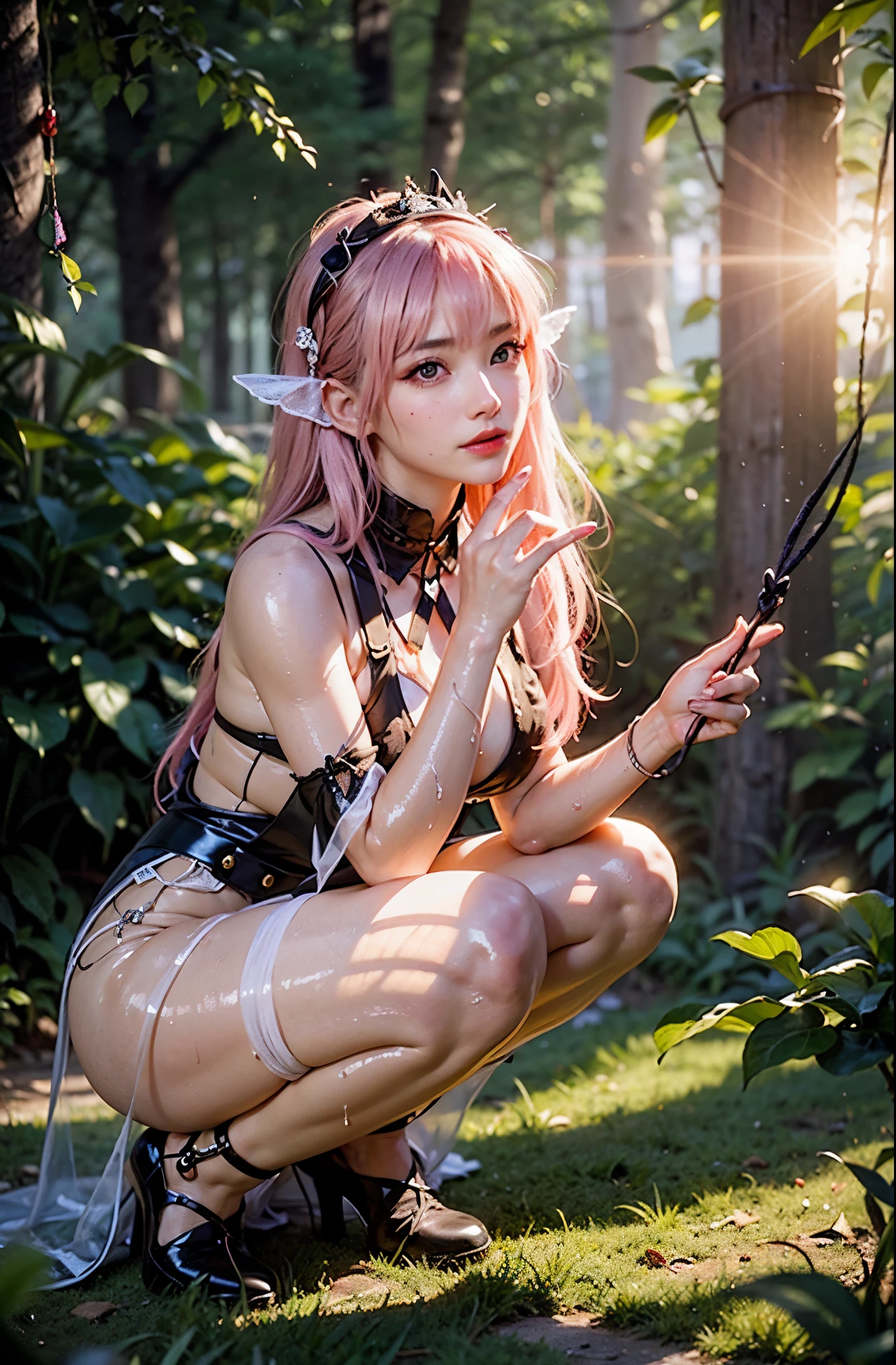 (masterpiece)、(best qualtiy)、(ultra-detailliert)、(disheveled pink hair)、(illustratio)、(1 girl in)、(Sheer )、One beautiful woman sitting with legs open、Sit with your legs open、open one's legs、Open legs wide、(pubick hair)、(teats)、Dressed in a sailor suit Japan、fashion modell、see the beholder、(interview)、(simple background)、green colored eyes、Delicate beautiful face、Planktonic、(a high chroma)、(colorful water splash)、(brilliance)、Focus on Face、A pink-haired、bangss、Shiny skin、side-tie bikini bottom、Straddling、 through、Cover erection 、Pubic hair、streaks、(Shines)、The best lighting、Best Shadows、open one's legs、pubick hair、(an lingerie:1.2)、photographrealistic、 Inserting a into the_Body、Tindall Effect、Photorealsitic、Dark Studio、Rim lighting、two tone lighting、(High detailed skin:1.2)、8K UHD、Digital SLR、Soft lighting、hightquality、Volumetric lighting、Candid、a picture、hight resolution、4K、8K、bokeh dof、breastsout、(Eye color is green)、(Transparent armor:1.0)
