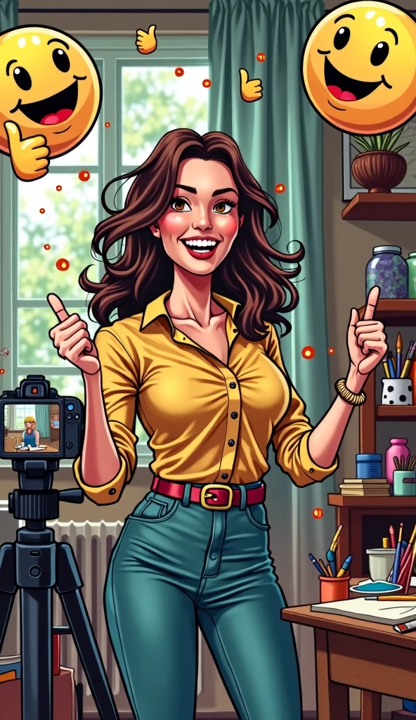 a beautiful mechanic girl wear overalls jeans,(koh_angelawhite:1), standing, dirty, sweat, wet, smile, cowboy shot face focus,