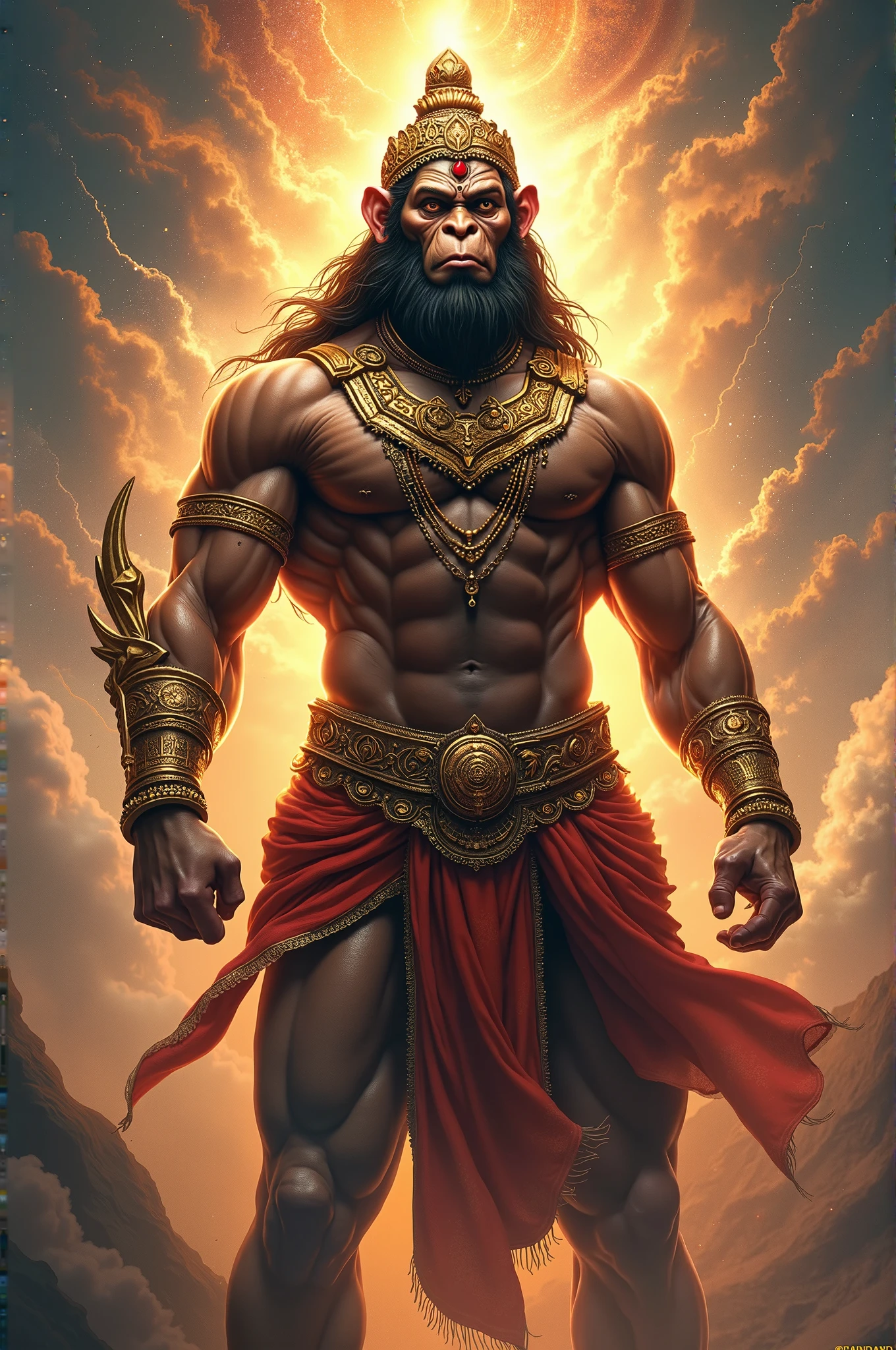 Lord Hanuman in hand Gada
