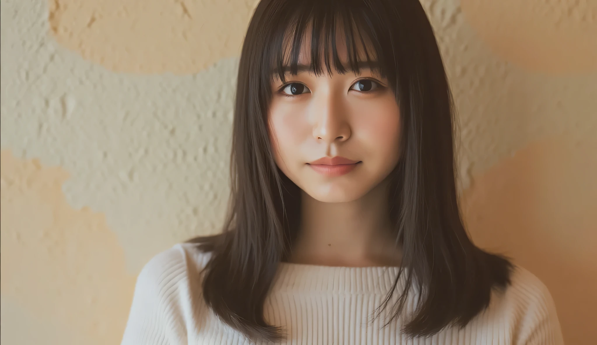 masterpiece, Highest quality, 8k, 20th generation, Big Breasts, cute, alone, sad, cute, , Delicate Girl, pure beauty, smile、RAW photo, Heavy Attractive Body Model , portraits, Soft light, professional lighting, backlight, upper body, front view, ( on all fours, hotel guest room), refined , film grain, (Eye and face details:1.0), Floating short hair, beautiful, flowing hair, bangs, Chest、Completely naked、Nipples、Do not publish,It stands out greatly, She is standing gracefully、beautiful太い脚、 man inserts penis into woman's genitals