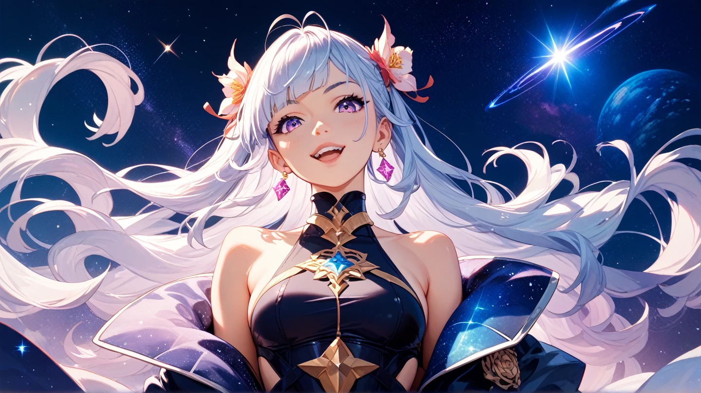 masterpiece, best quality, (1girl), supersailormoon, detailed face, , smile, nigh sky, moonlight, moon, white gloves, cowboy shot, detailed eyes, detailed face