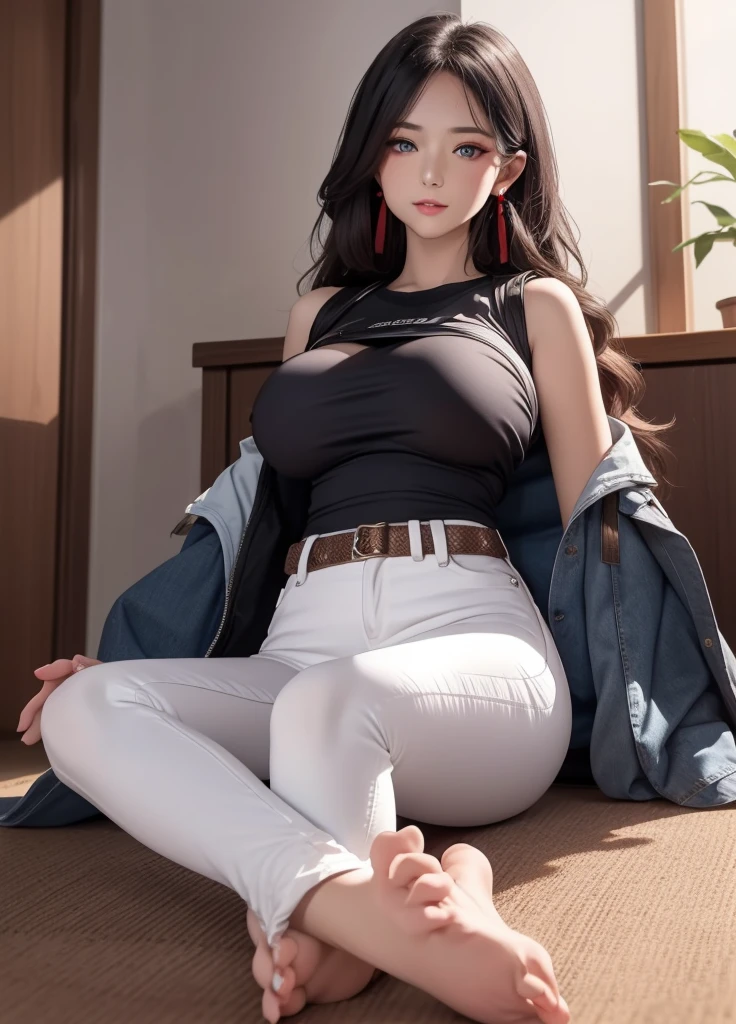 full bodyesbian，Slender jade legs，Bulky breasts，White color blouse，Young girl，k hd