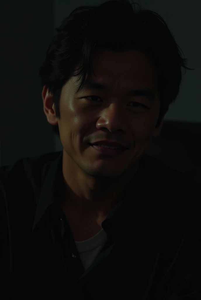 *(The camera slowly zooms out as he smiles vacantly, showing how it has been completely subdued.)*