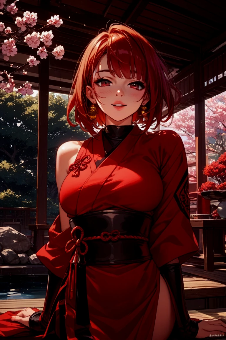 Oiran Apparition cherry blossoms Best Quality, Masterpiece, Ultra High Resolution, (Realisticity: 1.4), Original Photo, Cinematic Lighting
