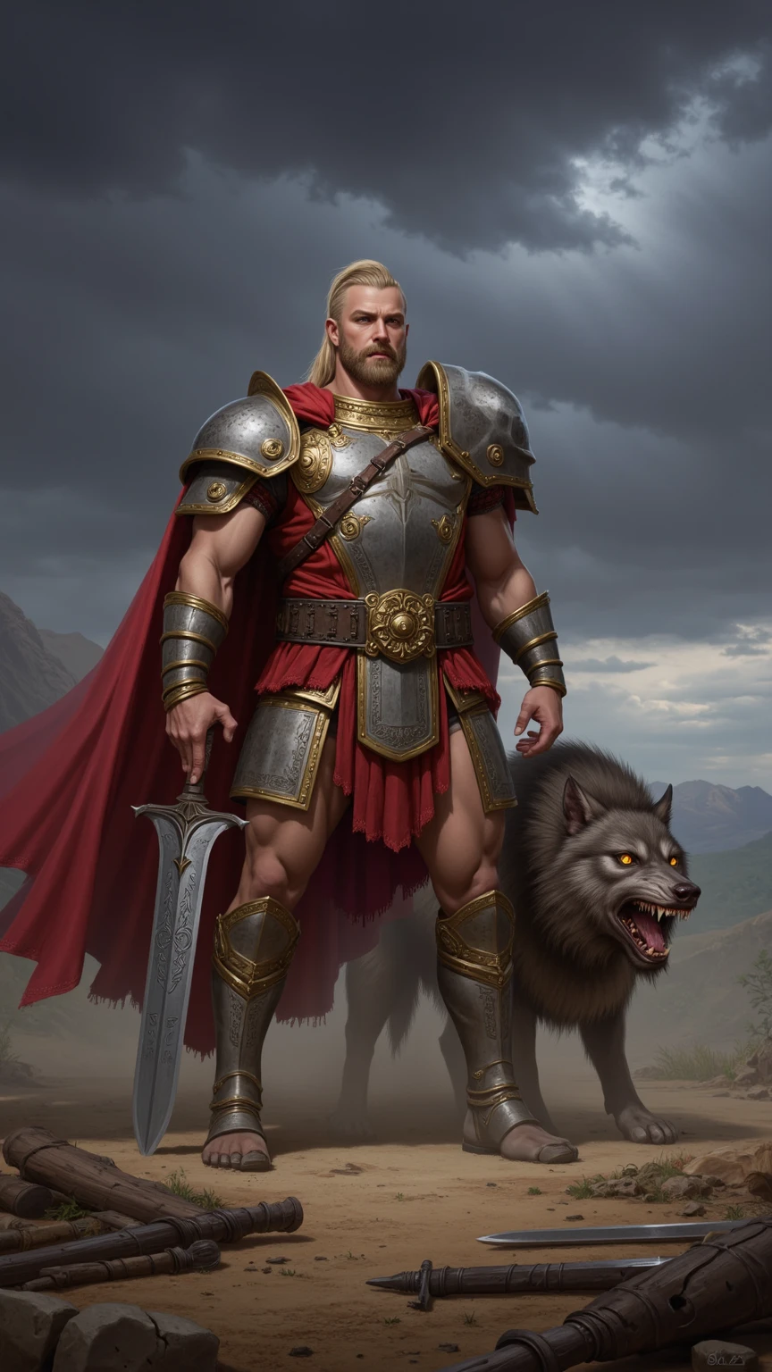 ((best quality)), ((masterpiece)), (detailed), perfect face, a handsome man, he is hairy, he is naked, he is a medieval Knight, he is masturbating, he is playing with his dick, he has big dick, he has big balls, perfect dick, his cum is splashing everywhere, he is sitting in a dungeon