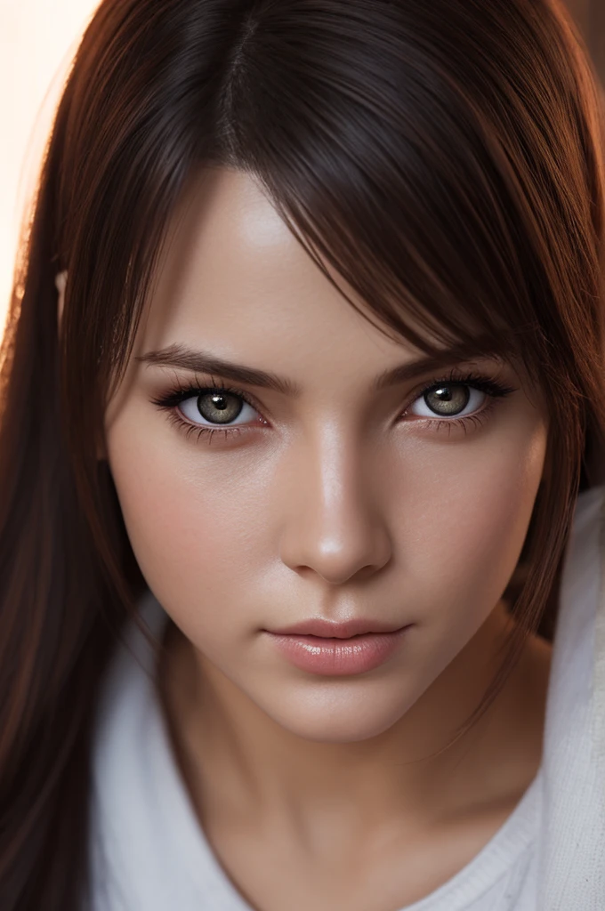 (photorealistic:1.4),Best Quality,realistic, Masterpiece , very fine and beautiful, CG,Extremely detailed ,high-resolution, Extremely detailed, 1girl, ff Tifa_Lockhart, extremely detailed eyes and face ,full bodyesbian, realistic, japanses clothes , Beautiful and delicate red eyes, There is light on the face, lighting,,