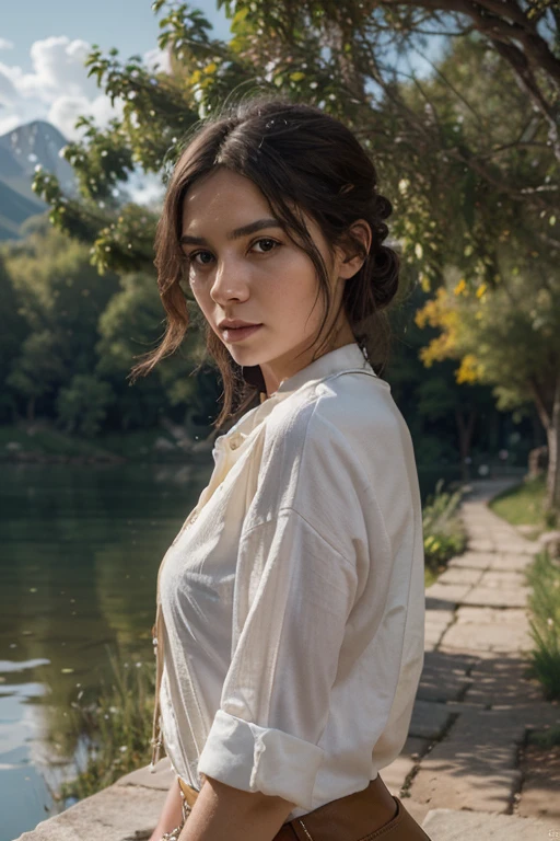 Masterpiece , Best Quality, high quality, Extremely Detailed CG Unity 8k Wallpaper, The landscape, En plein air, Skysky, clouds, Skysky, No human , mountain , The landscape, Eau, The tree, blue Skysky, Eaufall, precipice, naturey, lake, flod , cloudsy skies, award winning photography , Bokeh, Depth of field , HDR, full bloom, color difference, Photorealism, Very detailed , trending on Artstation, Popular on ArtStation , intricate , High detail , Dramatic , Art on the Go