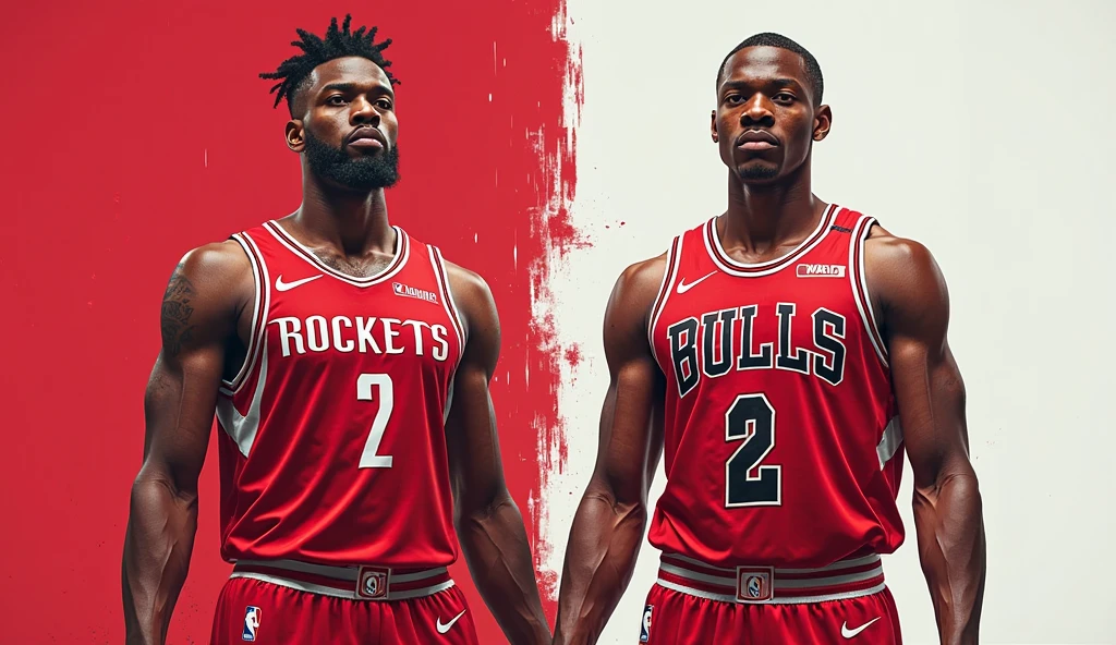 Messi and Michael Jordan with their uniforms