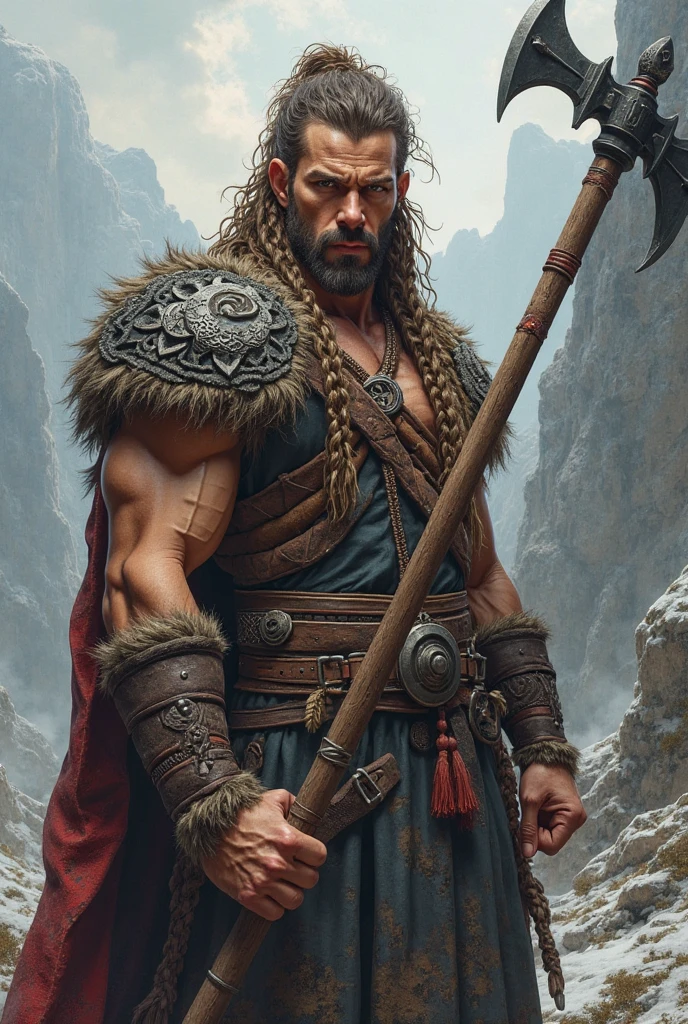 Jorun (The Warrior)**age 17
- **Personality**: Strong, dependable, and protective. Jorun is the muscle of the group, always ready to fight for his friends and protect them from danger. Despite his tough exterior, he's kind-hearted and loyal.