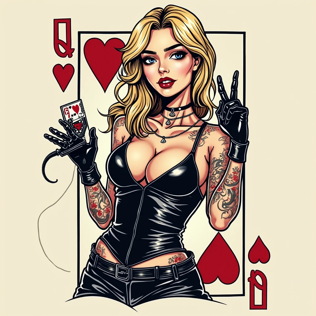 RemyLebeau, (masterpiece, best quality:1.2),1girl, solo, <lora:RemyLebeau:.6>  sexy,   rainbow hair,    headband, blue and yellow eyes, heterochromia,  red lips,  holding a poker card,