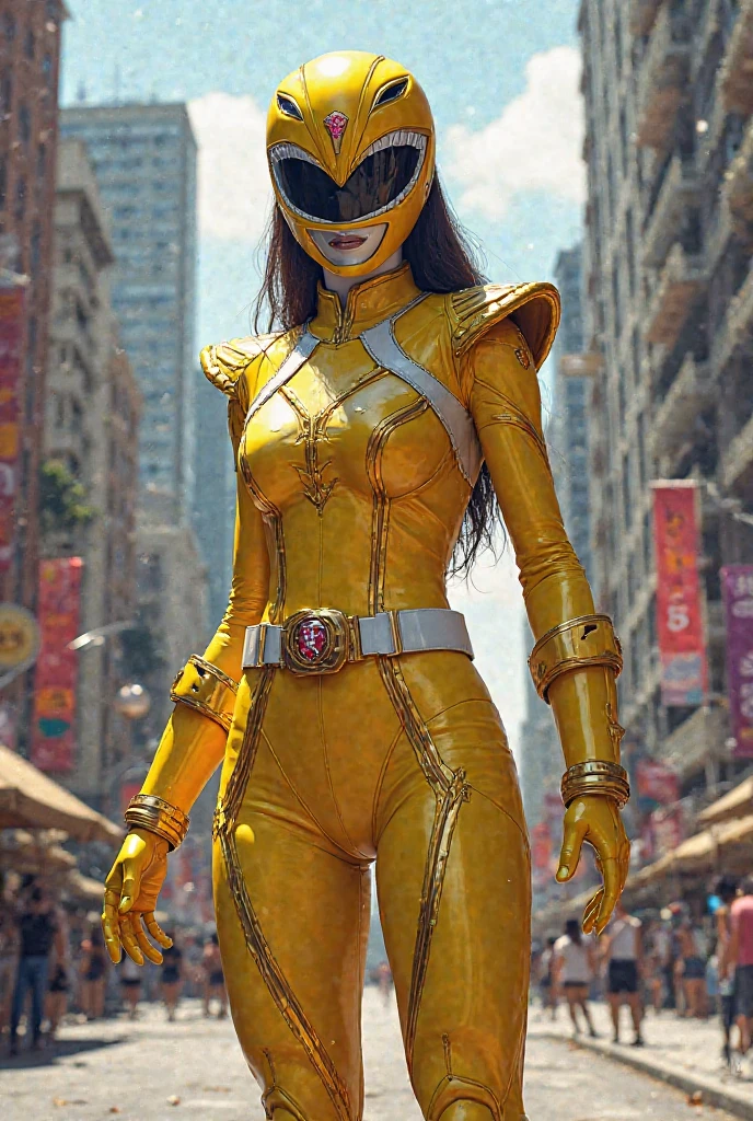 Power Ranger, Yellow Owl female ranger face full cover