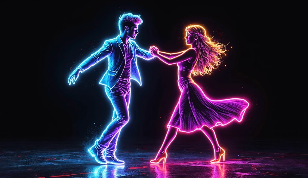 couple en connexion, calin, chakras with mystical background