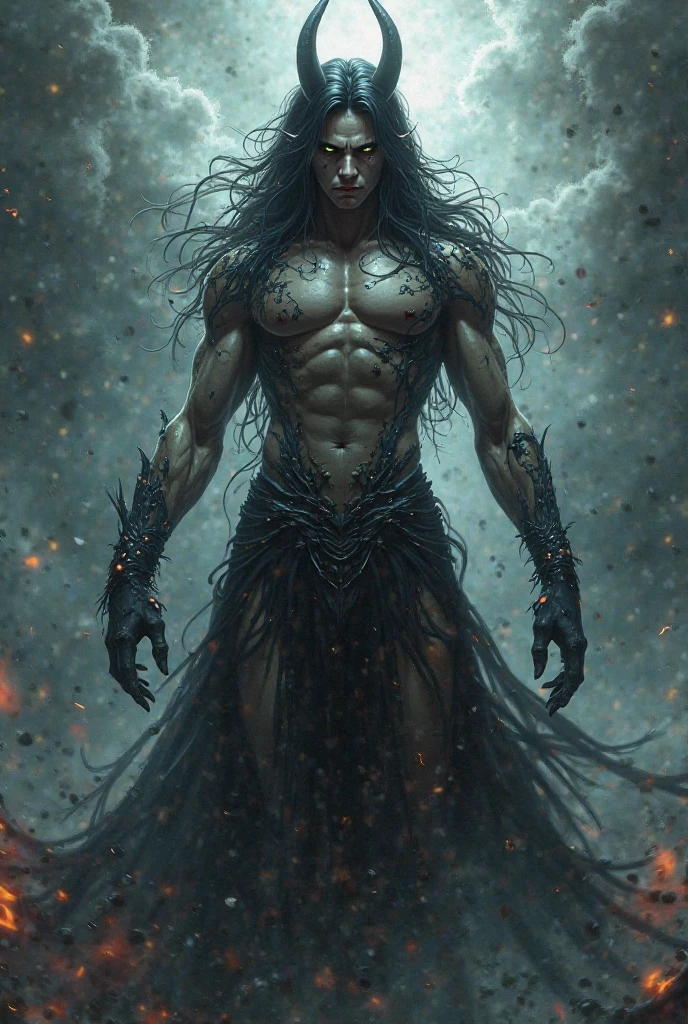 Aghori having skull and black magic