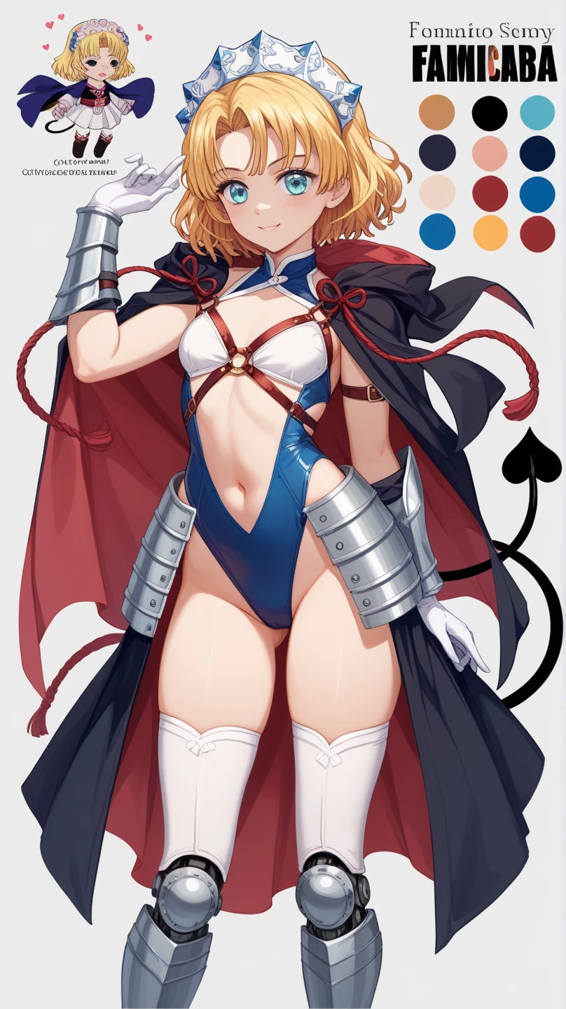 ((Highest quality)), ((masterpiece)), (be familiar with),Clementine,Overload,nsfw,Tattoo of the uterus,Sleeveless sweater,shawl,pants,Bewitching Smile,whole body