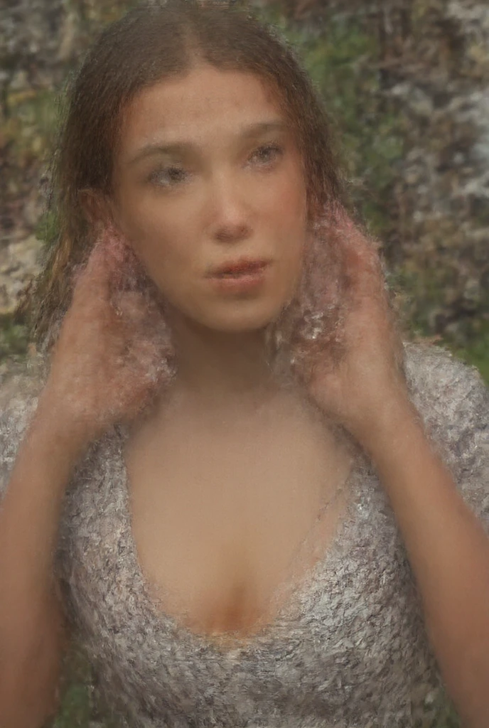 D40-24-35 firmed body , natural young breast-D40 drop-shape, nice areola shadow, height-175cm weight-58kg,

Long Hazel Gold light-brown Hair, rich Quality, 1girl, Solo,

bright round wide big eye x1.08, detailed eye, high quality moist eye, large pupil Blue eyes, big-light-glowing-eye,

Body arouse tighten, blush, anglic glow skin, high Dopamine hypersexuality,

Wet soak moist-dress-Organza-fabric white pure bright - tranparent Light dress, young 16 year old, no face wrinkle , natural balanced tight v-face , Hifu pico ulthera face, thin asean lip, happy-shy-smile, 

Forest scene, wide, Orange-yellow-leaves, angel glow fairy atmosphere, late afternoon light 45 degree, Heavy Rain,

bokeh background, look at camera, front face focused, Looking stare to viewer, half body down to hip image,