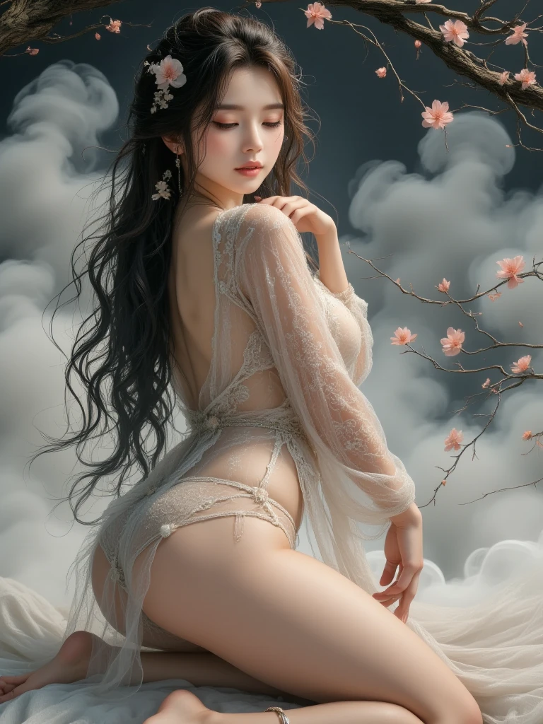 full body, masterpiece, best quality, (extremely detailed unity 8k CG wallpaper), (best quality), (best illustration), (best shadow), absurdities, realistic lighting, night, darkness, giant, Goddess, Ancient Goddess, Aphrodite, deity, glorious pose, night, moon, beautiful detailed brightness, luminous background glow,A masterpiece ultrarealistic ultra detailed full body portrait of a very beautiful Barbarian girl, massurrealism. medium shot, intricate, elegant, sexy, revealing, by stanley artgerm lau, wlop, rossdraws, james jean, andrei riabovitchev, marc simonetti, light by julie bell, ismail inceoglu, porcelain skin. global illuminatio,transparent clothes,open pants buttons showing pubic hair, perfect vaginal shape,small breasts, small breasts, peeping pink peeps,(masterpiece), floating vintage clock, exposed small breasts, visible pubic hair, view from below, floating antique clock, cloudy night sky storm, sunset red clouds storm cloudy, rough sea, psychedelic waves, skin and clothes wet with water, drops of water, floating bubbles, magical lights,face by tom bagshaw art station,, Moon Goddess, Full Length Figure, Contemptuous Gaze, Detailed Face, (Naked: 1.4), (See-Through Lingerie: 1.3),Transparent clothing, slight smile,Jean-Baptiste Monge style, bright, beautiful , splash, Glittering , cute and adorable, filigree, , rim lighting, lights, extremely , magic, surreal, fantasy, digital art, , wlop, artgerm,perfect female body close-up, full body, visible vaginal hair, pink pesones, transparent clothes