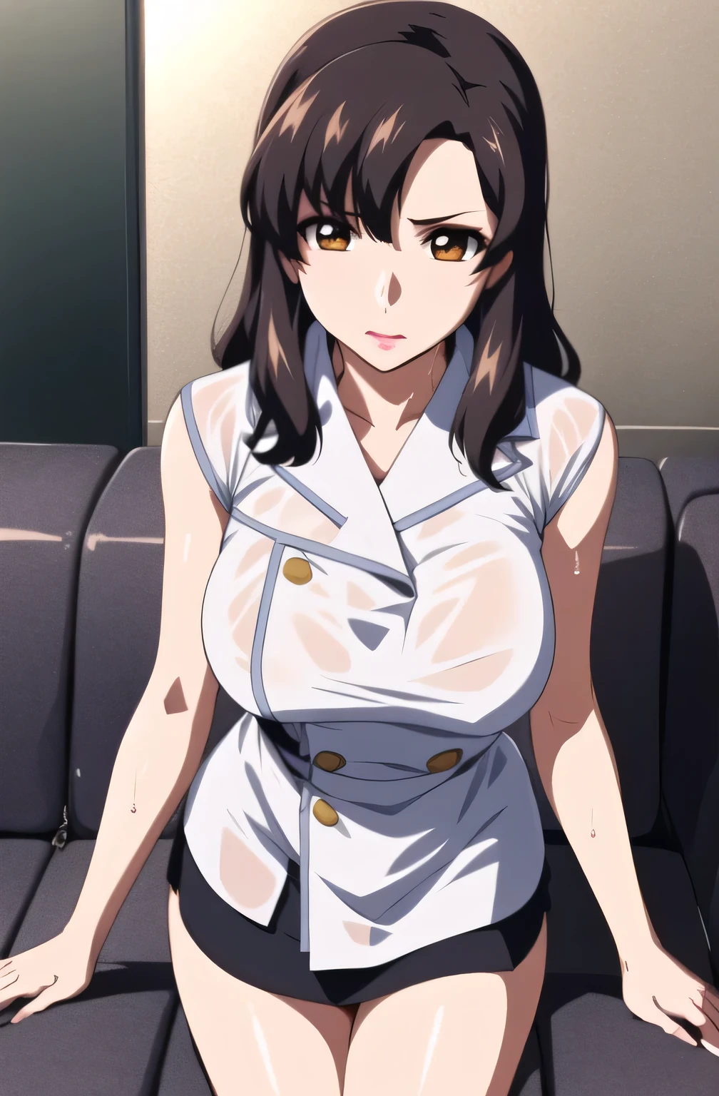 my black bra is wet and see-through,I want to see my sharp nipples,I also want to see garter belts and double stocking,can I draw a sleeveless white knit shirt,Please draw the facial expressions on her face in an even more delicate and cute way,I also want to accurately draw the 5 fingers of an attractive 40-year-old adult woman,((white thin blouse)),I can see my wet skin ,She's an amazingly wonderful job,face is necessary for the work, so please do not trim it,Please draw big breasts to even bigger breasts, I can see dark blue panties from a micro mini skirt,Please draw big breasts whose skin can be seen through when wet, even bigger breasts, ((Delicate picture using 5 fingers、Can you express Sarah's beautiful fingers delicately and accurately)),(face that has a thin waist even with big breasts),white blouse , black panties, ,(( big breasts stand out )),( big breasted ), , black panties,, To the face , ,( foot ), black underwear , Photo book cover ,,( big breasted ), ( close ) , anger,(face that has a thin waist even with big breasts) ,( alone),(Nipples can be seen through big breasts ), swollen nipples and areolas , ,Sad Face ,A cute 40-year-old woman with sex appeal, , ( I want a professional picture of myself ) , ( humans only have 2 arms ) , , ( To the face ) , big breasted , , length , beautiful body, Beautiful Nose, beautiful character design holding boobs in hand , perfect Eye , perfect face,expressive Eye , Perfect Balance ,
,(Focus on her face), (Innocent_big_Eye :1.0),light_笑face,
Official Art , 高精細CG 、 Unity 8k Wallpaper , Full light,Well deep, bright _Front _face_lighting, white skin,
( masterpiece:1.0),(Highest_ quality:1.0), Ultra-fine ,4K,