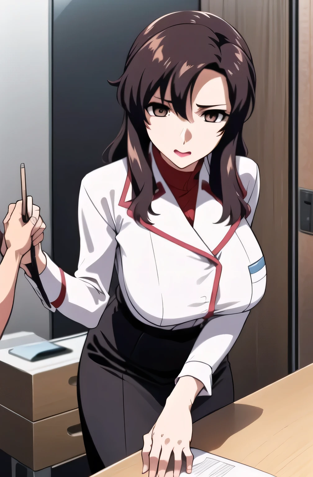 （Please use your facial expression in a delicate atmosphere with calm sex appeal at age 40），Please draw big breasts to even bigger breasts，accurately depict 5 fingers of a 40-year-old sexy adult woman，（（white thin blouse）），I can see my wet skin ，She's an amazingly wonderful job，face is necessary for the work, so please do not trim it，Please draw big breasts to even bigger breasts， I can see dark blue panties from my micro mini skirt，Please draw big breasts whose skin can be seen through when wet, even bigger breasts，   （（Delicate picture using 5 fingers、Can you delicately and accurately express Sarah's beautiful fingers）），（face that has a thin waist even with big breasts），white blouse  ，         black panties，        ，（（        big breasts stand out   ）），（ big breasted ），   ，           black panties，，               To the face                 ， ，（       feet      ），              black underwear  ，                         Photo book cover                     ，，（ big breasted ）， （  close ）                ，    anger，（face that has a thin waist even with big breasts） ，（ alone），（Nipples can be seen through big breasts ）， swollen nipples and areolas                                     ， ，Sad Face ，A cute 40-year-old woman with sex appeal， ， （                I want a professional picture of myself           ） ，  （          humans only have 2 arms                      ）   ，                  ,   （            To the face             ）   ， big breasted ，                    ,                     length ,                                      beautiful body,                    Beautiful Nose,                                     beautiful character design holding boobs in hand              , perfect Eye , perfect face,expressive Eye ,                                               Perfect Balance       ,
 ,(Focus on her face),         (Innocent_big_Eye :1.0),light_笑face,
                                              Official Art            ,                           高精細CG   、                                               Unity 8k Wallpaper                ,  Full light,Well deep,                                                           bright                                              _Front                                   _face_lighting,                                                    white skin,
( masterpiece:1.0),(Highest_ quality:1.0),                      Ultra-fine                              ,4K,         
             