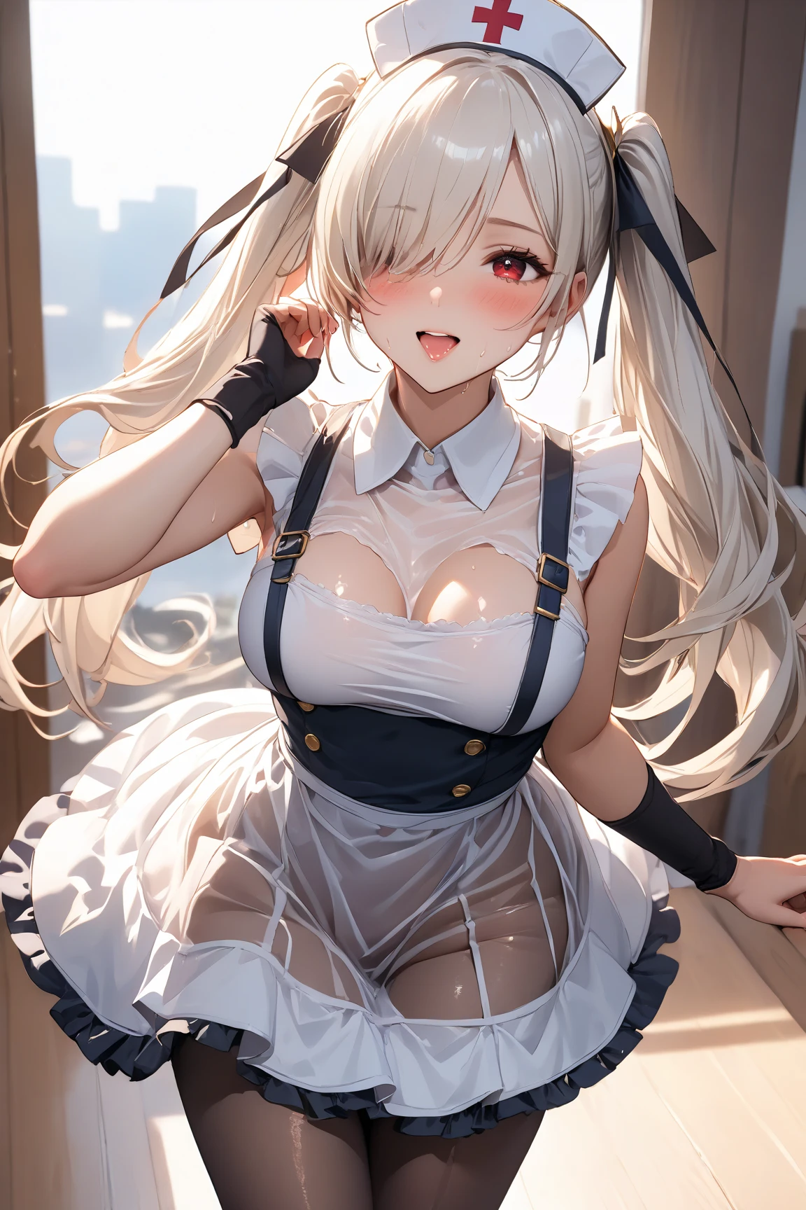 (BESTquality:1.2),(Super Resolution),(Cute Women),(Frilled Skirt),(Thin suspenders),(garter belt),(White knee socks),(DOUBLE hand behind head:1.3),(Photo session with dynamic poses with legs spread wide),(Maid Idol:1.3),(Public broadcast of squats:1.5),(Short hair),,(PINK Panties:1.2) ,(Skirt lift:1.2),(Fall and fall backwards:1.3),((Falling with legs wide open:1.3)),(Live broadcast in the park at night:1.3),(Full body:1.2),(lowangle:1.3), ,(Slim body:1.3),(High twin tail hair:1.5),({ Elbe (:1.3 })