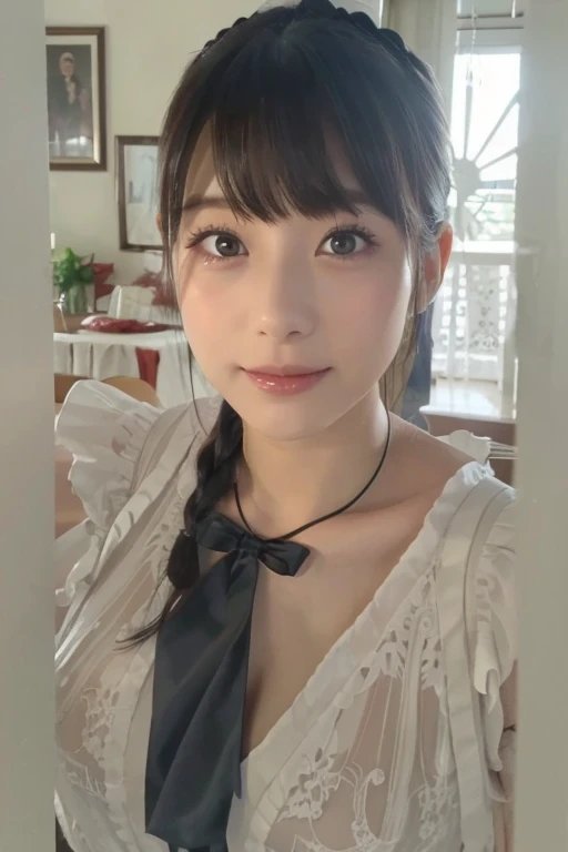 (high quality , Super detailed:1.2 ) , (Highly detailed beautiful face:1.4), ((Highest quality)), ((masterpiece)),smile ,beautiful woman, (be familiar with), perfect face、(8K, highest quality, masterpiece:1.2),(ultra high resolution:1.0),((Natural big breasts:1.2))
