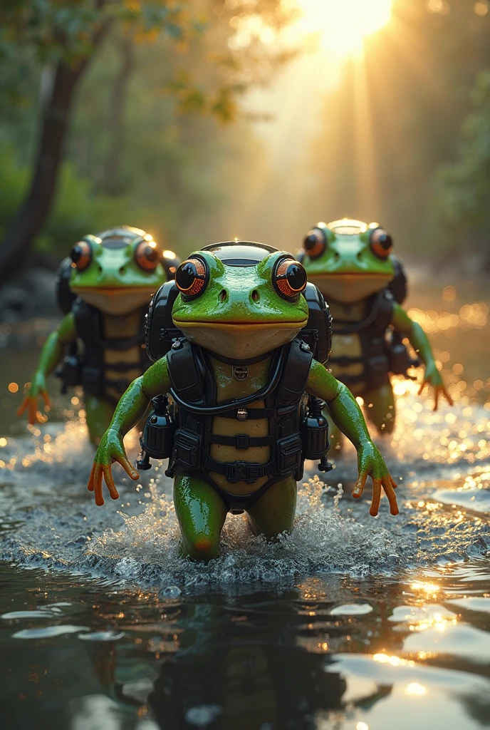 Ingress Enlightened Frog Agents, Charging Forward, warcry "FOR THE ENLIGHTENED!"