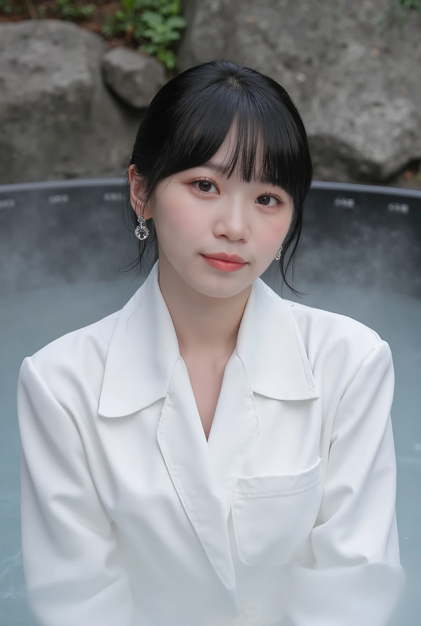 slender body , dark hair with bangs,All naked,naked, Chest for Men,small breasts,belly button,最high quality,high quality 、 Max image 、16k、最 high image quality 、 high image quality 、最 high quality 、 masterpiece 、 Realistic fingertip distance and approach 、 detailed and realistic weapon 、 Realistic skin down to the finest detail 、 Realistic Face with Attention to Details 、 detailed and realistic see 、 Realistic lip detail 、 messy side wave medium hair 、Realistic ears、 Accurate and realistic hair 、 Fine and realistic arms 、 Detailed and realistic 、 Every detail is realistically drawn 、((Beautiful viewing angle ))、( Japanese models), ( viewing angle )、(( BEAUTIFUL 18 YEAR OLD GIRL ))、( black hair)、( random hairstyles )、( sexy look in the dark )、((full body))、((Beautiful tight Chest for Men))、(slim style、Slim Fit)、(full body glossy skin、 white skin)、(( Body wrapped in thin white towel .))、((Thin towel(Her skin is visible through a wet thin towel))、(The shape of her nipples is clearly visible through a wet thin towel)、(The shape of her pussy is clearly visible through the wet thin towel)、((The wet thin towel is clinging to her skin.))、( Soft Natural Light )、(My daughter and natural hot springs )、(( Hot springs surrounded by rocks))、((deep bathtub(Deep Hot Springs))、((Hot Spring Girl))、((Take a bath in a hot spring))、(( Women warming up in hot spring ))、(( Middle schoolngs ))、((腰まで Middle school daughter and hot springs ))、((Extremely transparent hot spring water))、(( Lots of steam rising from her upper body water ))、((Hot springs wrapped in thick steam))、((Steamy steam rising up))