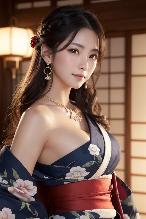 Thailand,ultra realistic 8k cg, picture-perfect face, flawless, clean, Masterpiece, professional artwork, famous artwork, perfect face, Beautiful face, beautiful eyes, ((perfect woman'body)), alone,(Immersive atmosphere, chiaroscuro:1.5,light:1.2,light)
,,(Blush:0.5),seductive expression,very detailed_eyes,thick thighs,big breasts, 25 years old, girl,Beautiful smile, beautifully detailed background.,depth of field,realistic:1.3, Long shot,1 girl,shirt, Random color printed silk kimono, sit, Beautiful face, bodyที่สวยงาม, Beautiful dress, full body, Big ,Can't see hands,Hide hands,Can't see fingers,underwear
(Ambient light:1.3),(cinematic composition:1.3),(neon light:0.1),(HDR:0.1),Accent lighting, UHD, Highly detailed, hyper realistic,girlใหญ่, open shoulder, exposed breasts. Naked tits. . Nipples visible. Soft brown nipples.