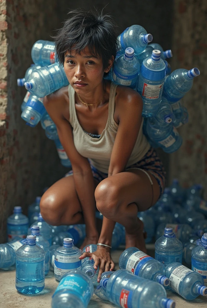 I want you to create a drinking water purifier for me with nanotechnology, but I want it to be incomplete, so that it looks like a child made it in a poor house.