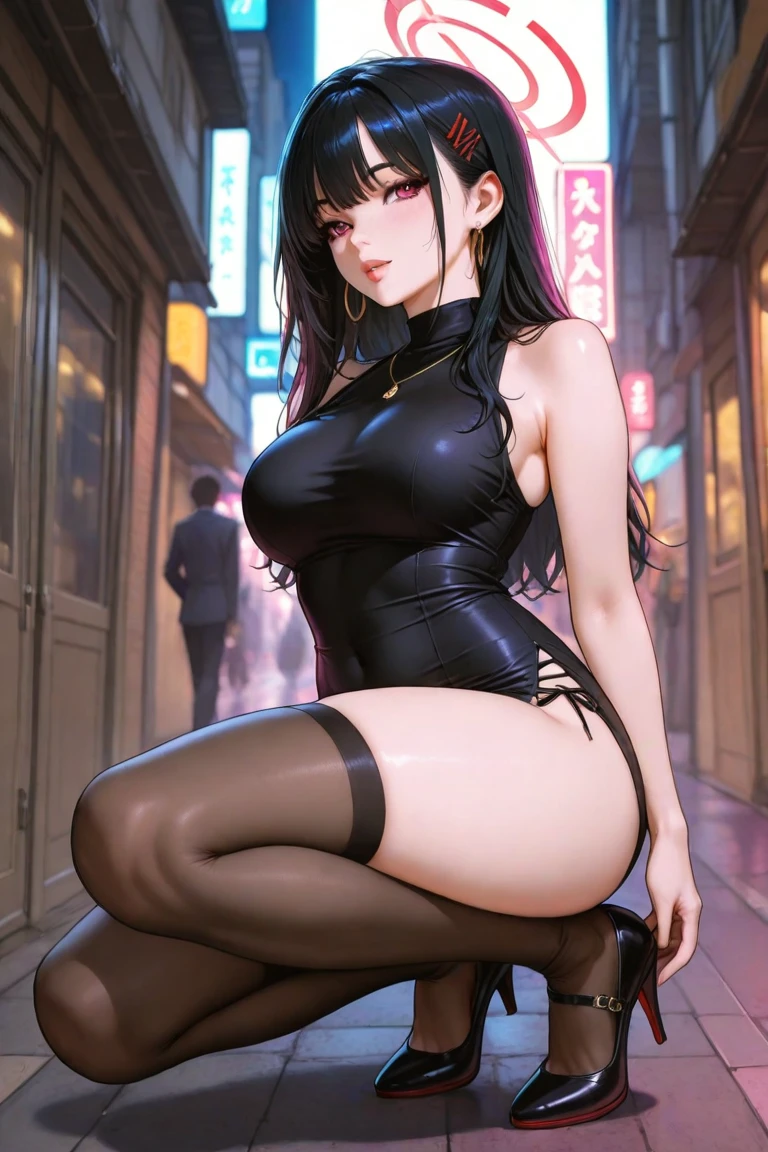 Best Quality, Masterpiece, High Resolution, 2girl, ((Night, 8K, Masterpiece: 1.3)), Full Body, Long Legs, Focal Length: 1.2, Perfect Body: 1.6, Slim Abs: 1.4, Bronzed Skin, Big Breasts: 3.5, (White Cheongsam, High Forked Cheongsam, Red High Heels, Leopard Pose) Delicate Face, Stunning Character Art, Epic Exquisite Character Art, Beautiful Body, Extremely Detailed Artgerm, Detailed Digital Anime Art, Highly detailed face and skin texture, 4k, 8k, maximum clarity and clarity, mesh stockings, wearing socks, sexy pose, sexy dominant pose, very sexy pose, wearing mesh socks, sexy look, satisfying pose