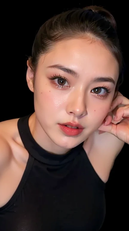 best quality, 4k, 8k, ultra highres, raw photo in hdr, sharp focus, intricate texture, skin imperfections, photograph a photo of zyozyo (woman and her identical twin:1.3) perfect body perfect face