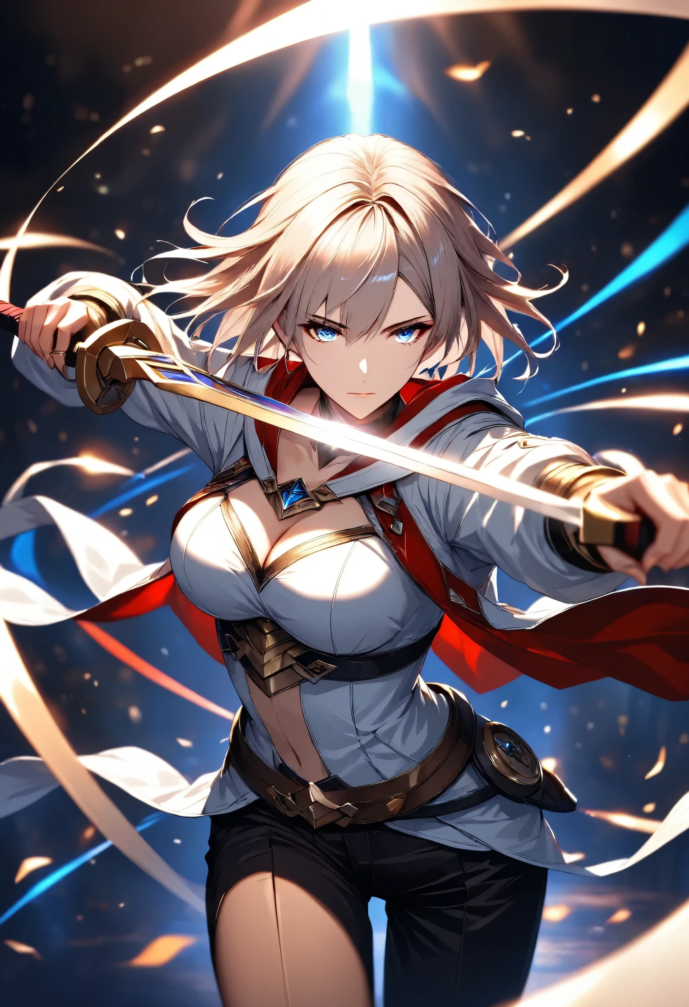 (masterpiece, best quality:1.2), ( female 1 person, Character "Atlas", alone), sword dancing, Powerful dynamic compositions, Motion blur that creates a sense of speed,
ROUGH,