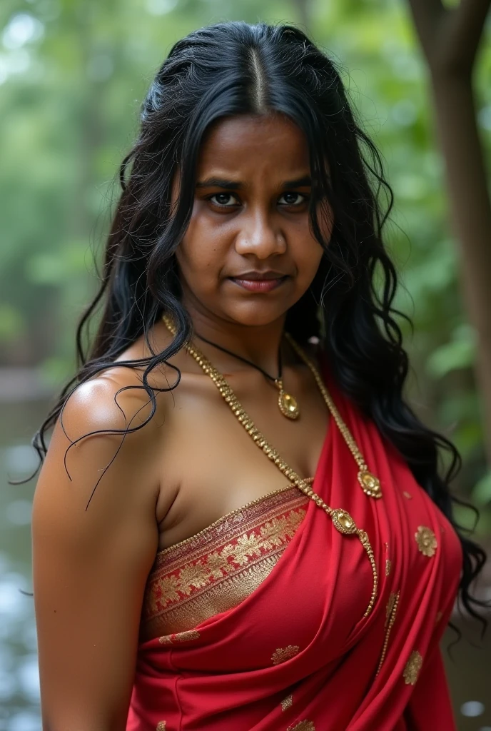 (((photo of a ancient kerala hindu devi))), (((black kali))) ,(((theyyam))) ((((legs wide open)))), ((((standing at dark gate)))), (((Half Body))), (((very dark skin))), (((age 35+))), (((((very dark nipple and areola))))) (((plus size chubby tall))), (((huge busty milky wet big massive boobs))), (((nude thick thigh))), (((ancient black mini skirt))), ((black skin dark body)), (((white mini skirt))), (((depth of field))), ((( spooky))),(((divine))), photorealistic,photo, realism, Getty Images, RAW candid cinema, 16mm, colour graded portra 400 film, remarkable colour, ultra realistic, textured skin, remarkable detailed pupils, realistic dull skin noise, visible skin detail, skin fuzz, dry skin, shot with cinematic,light leaks, RAW Image, DOF, depth of field,bokeh,DonMN1gh7D3m0nXL,shadow