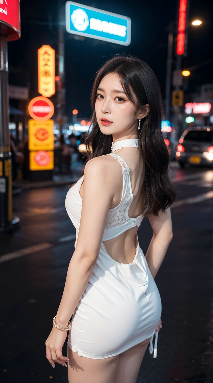 A beautiful woman,woman stands outside, sparkling skin, Ultimate luxury, Reflecting the rain, (standing outside in open next to street light)), the most beautiful woman on earth, (Her hair is long, She shines with natural radiance, radiant skin) , Stylish hairstyle, (Complex summer dress、pattern、hollow、lace、colorful), An amazing woman, Perfect body，((Medium breasts))，slim abdominal muscles，long legs，Her skin was wet, (Super fine节的夏装, fabric, (backlight)), (highest quality fabric texture), membranous, (surreal , Rainy days, atmosphere ,Soft accent light, Gorgeous Rembrandt style lighting, (Rembrandt Patch)), (highest quality wet fabric texture), matte dress fabrics, Her wet hair, surreal, Decorated with long eyelashes, The color of fireflies, A world of passion. meticulous,(fine grained), (最高細節肌膚紋理桃絨毛耳垂lifelike, water droplets) ○○ res – 超high resolution , The texture is very high (Water highlight resolution), lifelike的 hands and fingers – (lifelike美丽 4k) , 8K,Extreme details, close, She looks at the camera, tease, Her perfectly sculpted lips, lifelike, Highly realistic and natural lips. she is a, Vermeer, a work of art, Tempting. pamper.Solo woman, (highest quality fabric texture), Light-colored hair, every detail,Exquisite facial features, Masterpiece – Masterpiece ○○ Quality – (best quality) ,Leica film, High quality ○○ detailed – ○○ super detailed(Super fine ), lifelike的, Very detailed(Very detailed) , meticulous, (最高细节water dropletslifelike)○○ 解析度 – ○○ 解析度超high resolution(high resolution)