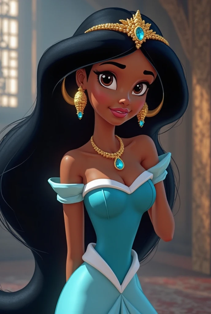 Stunning Princess Jasmine, photo in 8k, giving the ass, cinematrographic