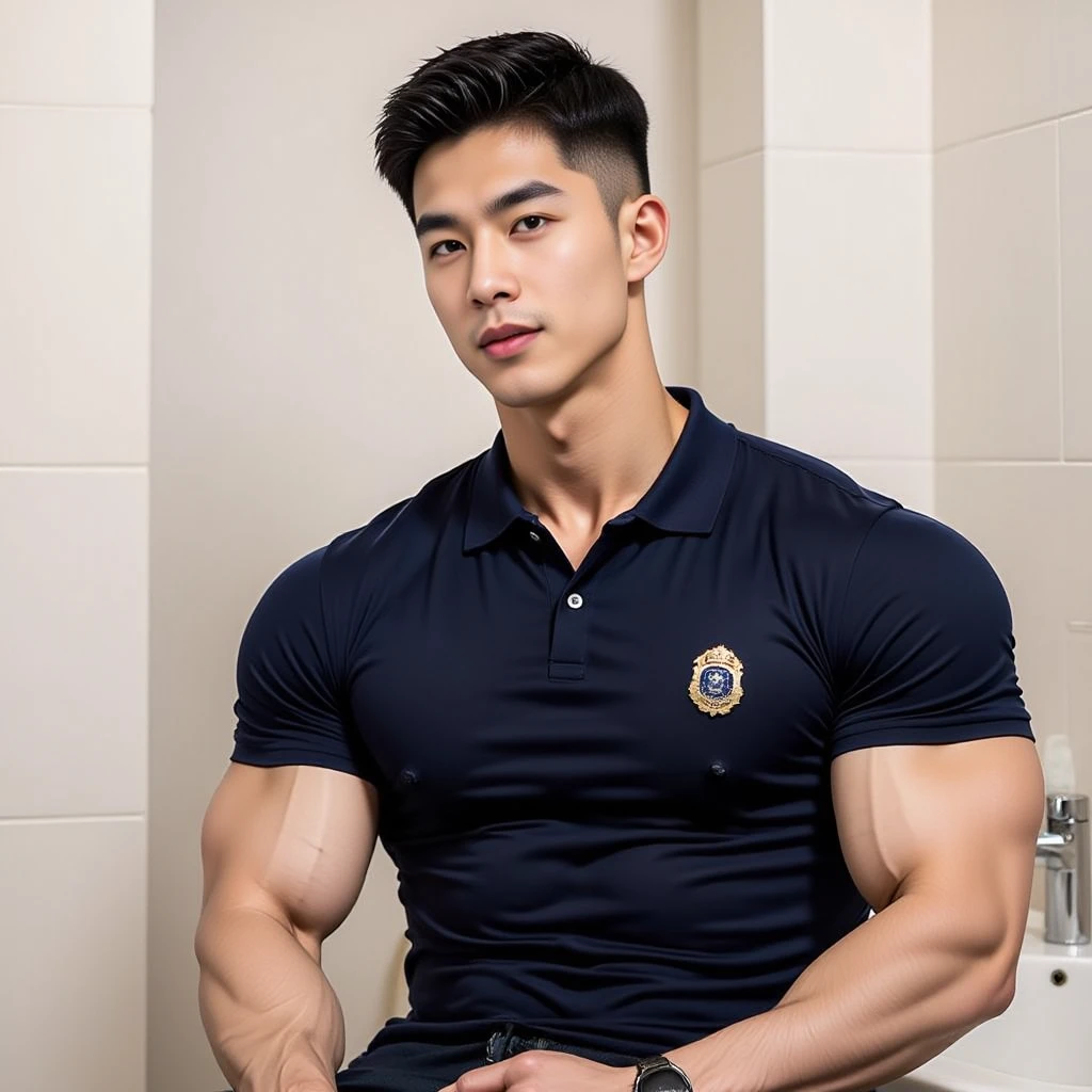 1 handsome Chinese guy，26 year old handsome soldier，Wearing a camouflage shirt，wearing military uniform,  rugged soldier, Wear camouflage clothing， majestic，Who is Shi Yu?, Li Yuanbin, Kim Hyung Tae, Kim Hyung Tae, Yin Shishan, Handsome Chinese muscular guy，Broad shoulders and narrow waist，A handsome man wearing a camouflage military uniform and a belt，Form-fitting fabric contours the bust，in a remote warehouse，hands tied behind back，Hands tied behind the back，hands tied behind back，Masculine and sexy，High，Muscles look good，hairy body，Wheat complexion，black eyes（thin eyes 1：3），whole body image
