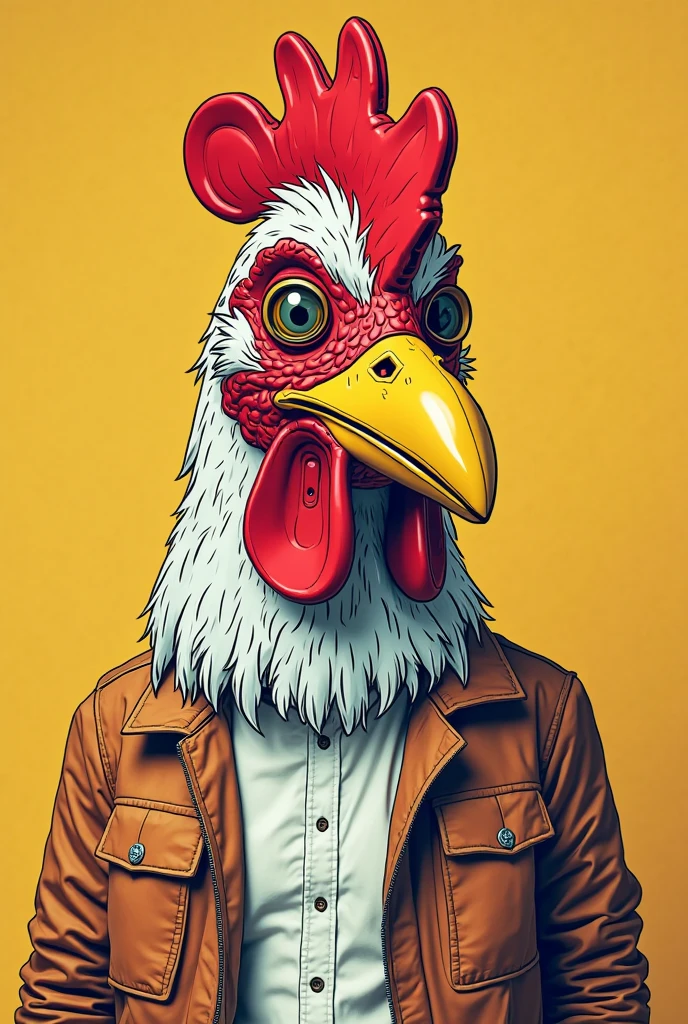 drawing of an anime chicken wearing glasses in front of a wall covered in graffiti, <lora:UrbanGraffiti:1>, UrbanGraffiti , cinematic light, (masterpiece:1.3), (intricate:1), best quality,
