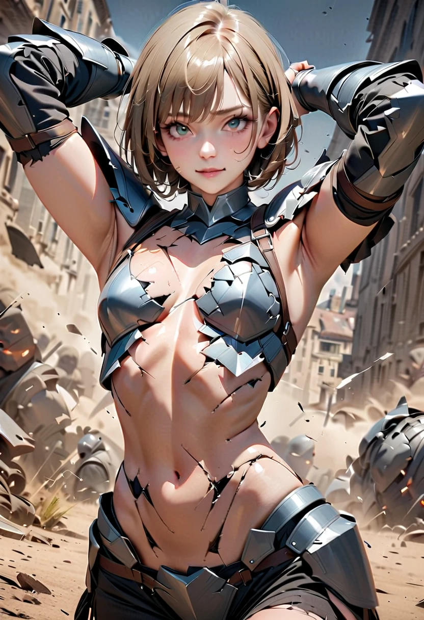 highest quality、Browsing Caution、Constraints、conversion、rape、Battle of Despair、Beautiful woman with short brown hair、Black bodysuit(Tube top、Belly button、High leg、Thigh exposure)、Tears overflow、scream、run away、Attacked by mutants 1:5、Many violent mutants 1:5、Mutant Holding Arm、Mutant attacks from behind、Mutant grabs leg、Mutant Swarm 1:5、A building collapsed in the middle of the night、another world、Dark fantasy、hell