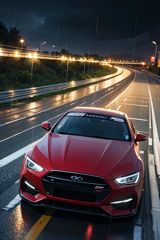 night、Rainy Day、highway、Auto Racing