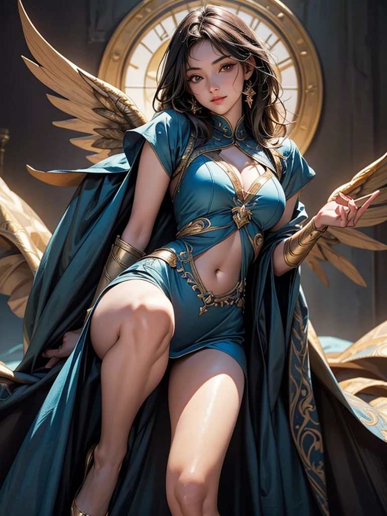 ((Biologically correct limb count))、(( Full body, including face))、4K、masterpiece、((Focus on the face))、((Symmetrical facial features))、Eyes with detailed description、Beautiful woman、Excellent style、Beautiful arms、Beautiful feet、Beautiful Hands、(thin)、Facial detailing、Large swaying earrings、necklace、(White shiny uniform、Shiny skirt、High heels、Glowing Skin)smile、(Beautiful feet)、Sweat、Realistic illustrations、Cleavage up、Big slender eyes、blush、(Navel-baring look)、Waterfront、from below, Fountain Square、