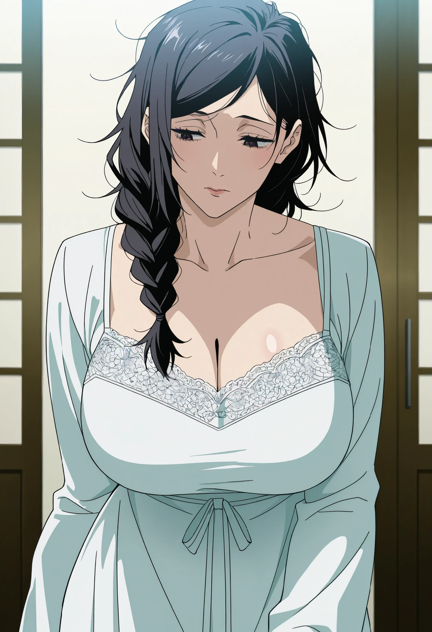fullbody, huge tits, busty, White Background,
Black top,bare shoulders, collarbone, cleavage,
blue eyes, black hair,bangs,Long hair,
1 girl, 20yo,Young female,Beautiful Finger,Beautiful long legs,Beautiful body,
Beautiful Nose,Beautiful character design, perfect eyes, perfect face,expressive eyes,perfect balance,
looking at viewer,(Focus on her face),closed mouth, (innocent_big_eyes:1.0),(Light_Smile:0.3),
official art,extremely detailed CG unity 8k wallpaper, perfect lighting,Colorful, Bright_Front_face_Lighting,Shiny skin,
(masterpiece:1.0),(best_quality:1.0), ultra high res,4K,ultra-detailed,
photography, 8K, HDR, highres, absurdres:1.2, Kodak portra 400, film grain, blurry background, bokeh:1.2, lens flare, (vibrant_color:1.2),professional photograph,
(Beautiful,large_Breasts:1.4), (beautiful_face:1.5),(narrow_waist),