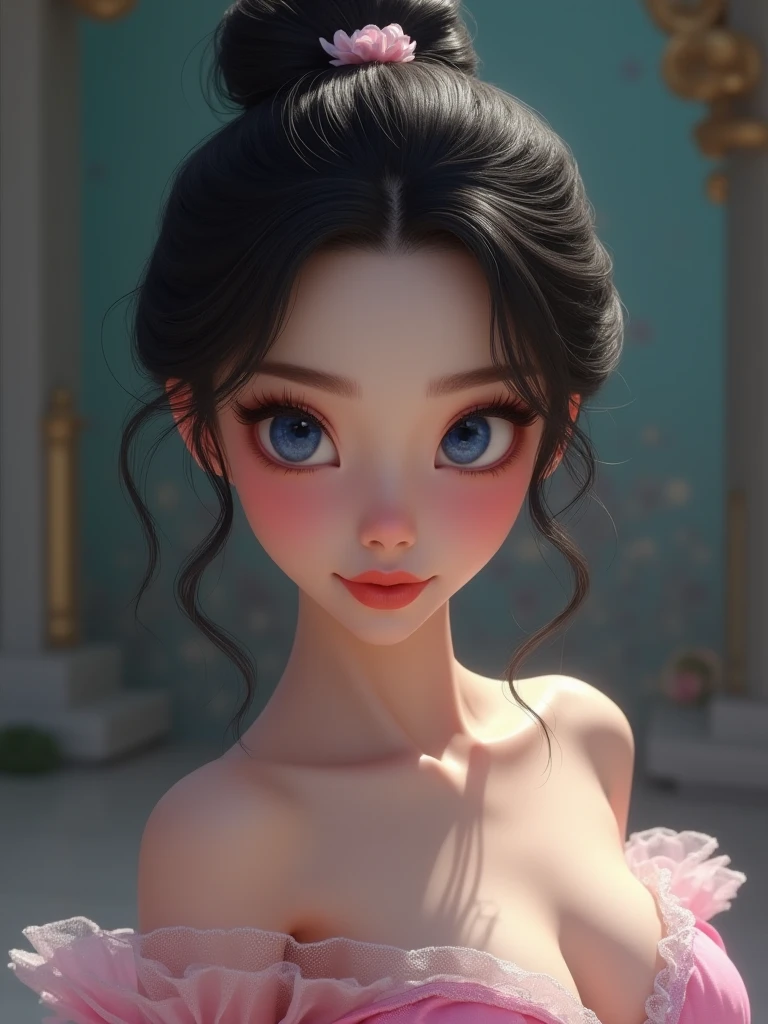 (best quality:1.2), 1 girl, solo, (((adorable:1.2))), (superbly beautiful), (shizuka minamoto), (full-body shot), (long shot), cinematic view, rim light, back luminescence light, dim surrounding, dramatic vision, hyper realistic skin, skin pores, (((small round tits))), (firm tits), flat abs, curvy, shaved pussy, ((slightly transparent night gown)), ((sensual night gown), (detailed face and eyes:1.2), lip gloss, expressive eyes, seductive look