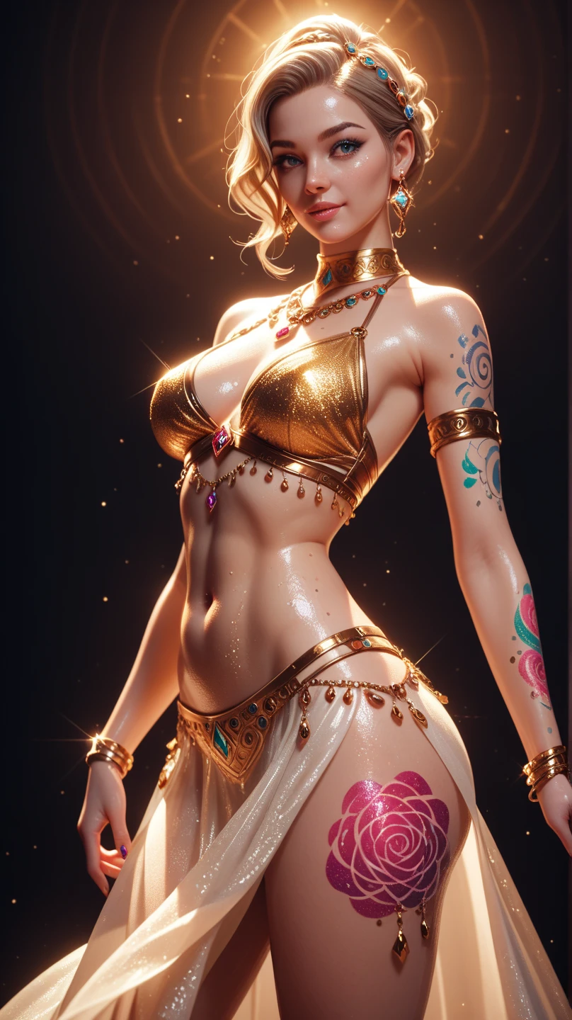 ((best quality)), ((masterpiece)), (detailed), (intricate details), cowboy pose of shadowheart, wearing edgLL leather lingerie, ((edgLL:1.4)), perfect face, beautiful, (smiling:1.3), black hair, circlet, 1girl, long hair, braided ponytail, braid, green eyes, elf, pointy ears, (large breast, bursting breasts:1.4) , dark temple, contrapposto, volumetric lighting, god rays, looking at viewer, seductive look, ((absurdres))
<lora:ShadowHeartV2:0.8> <lora:edgLeatherLingerie_R:0.7>