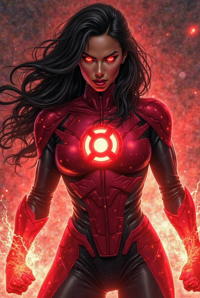 red lantern, Comic books da DC, Super heroi, Comic books, dc universe, Fiction Hero, wil, uniforme do red lantern, hero costume, Symbol on the chest, Power Ring, Tropa red lantern, superhero project, uniform colors, costume details, emblem, heroic equipment, desire, pleasure, passion, sexiness, attraction, SIN, temptation, pleasure, fancy, seduction, erotism, intimacy, desire sexual, Romanticism, sensual experience, fancy erótica, sexuality, Stimulus, conquest, garden, sado, body-hugging costume in shiny leather, like in the movies, made with bright, vivid colors, highlighting the curves of the beautiful body in 8k, emblem do red lantern no busto, fancy classic uniform, Fidelity