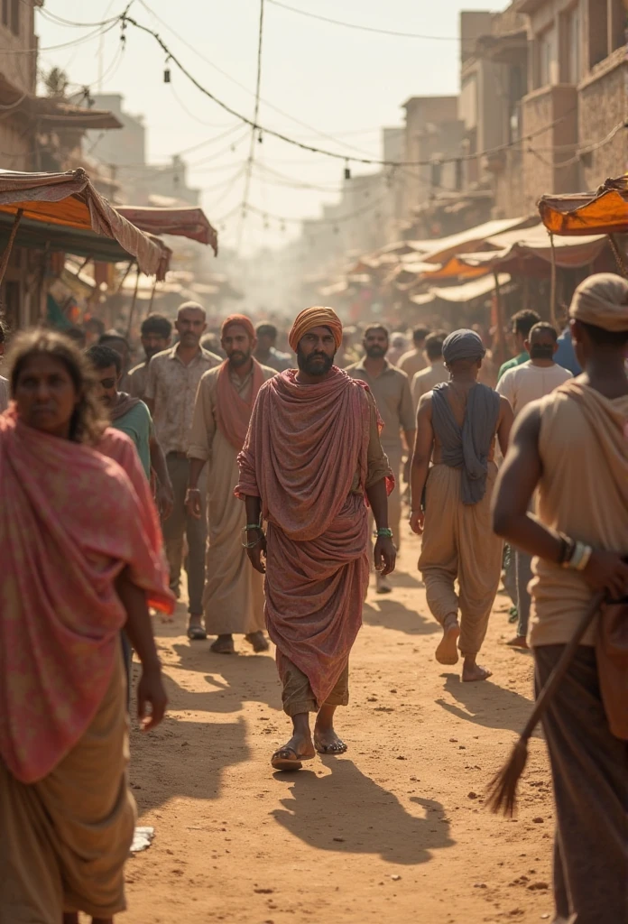 Indian poor people on the road
