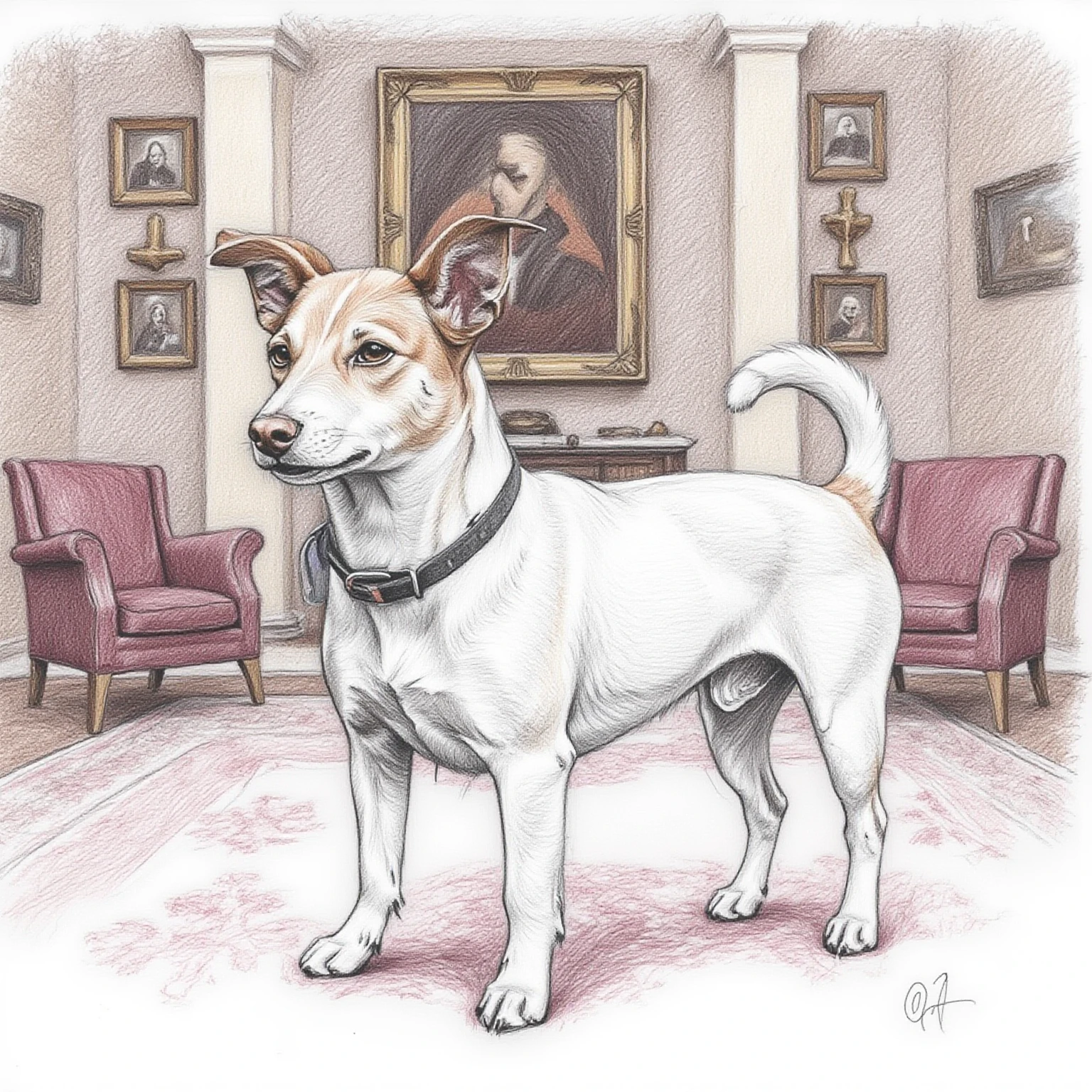 sketch of a jack russell