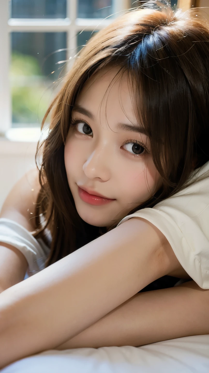 analog style、model shoot tyle、((full bodyesbian:1.4))In the bedroom(Brown-haired girl sleeping:1.2)RAW photo of a、1 girl in、(lying on one's side:1.5)、((美丽的面容:1.7、face perfect:1.3))、beutiful breast、thin-waist、beautiful  top quality、epic poem(Lige Fries Photography、sony a7、50 mm、pores:1.5、Farbe、ultra-detailliert:1.5、film grains:1.4、surrealistic:1.5)、 octan render、ultra realistic lifelike textures、​masterpiece、unrealengine5、the Extremely Detailed CG Unity 8K Wallpapers、realisticeyes、 Madly detailed photo、(ecstasy of light and shadow、deep-shadows)、(Pulitzer Photography Prize and Taylor Wessing Photography Award),