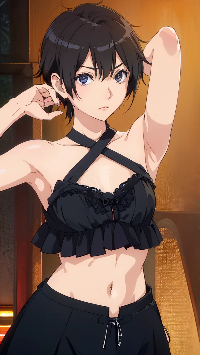 Highres, Masterpiece, Best quality at best,Best Quality,hight quality, hight detailed, anime style, (1boy, Boy, Shota), Transparent_Cheongsam,clothing cutout,(see-through:1.2), (very young boy), (very small and short body), simple beckground, cute boy, Uhd, bokeh, sweat