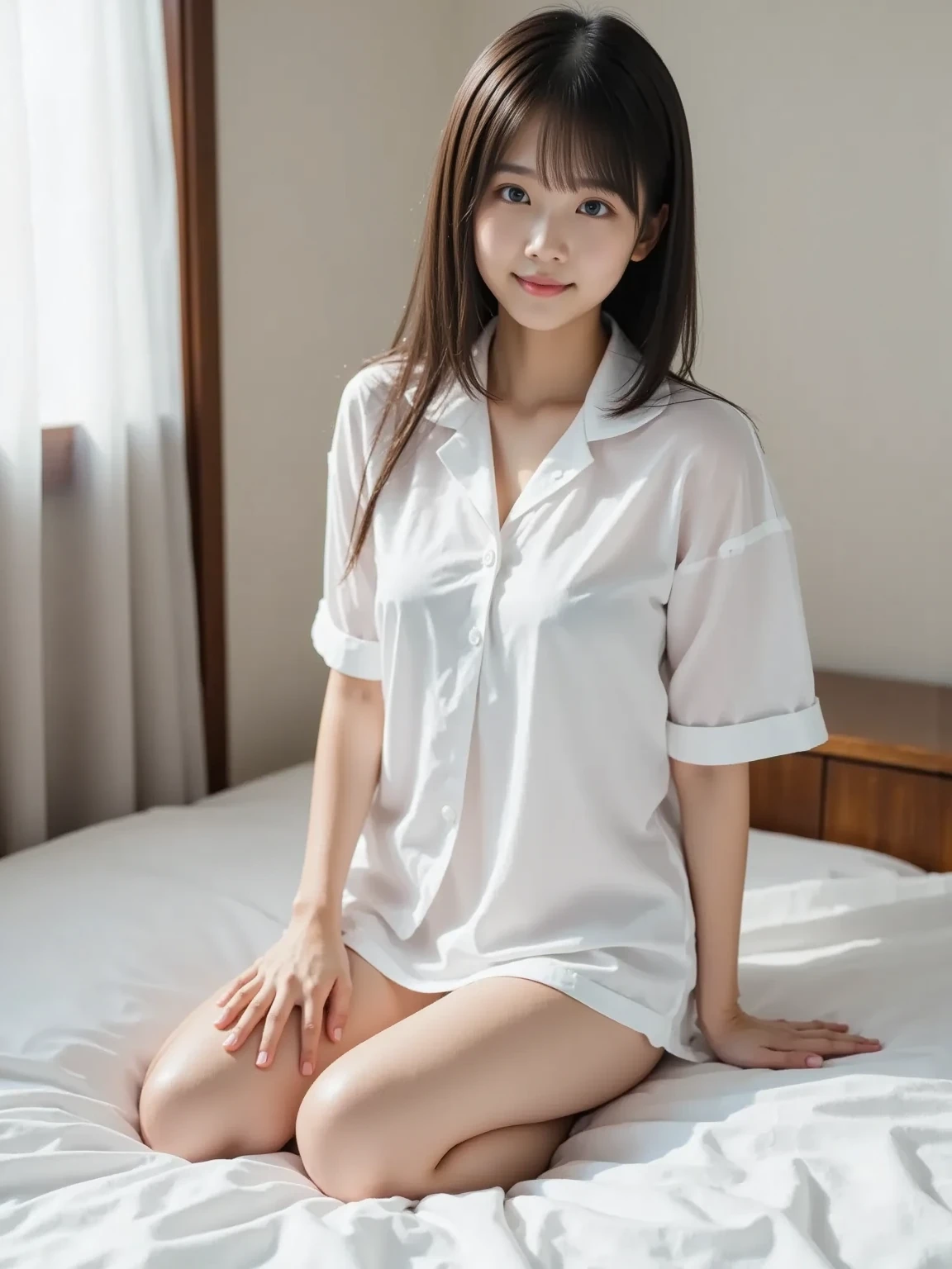 (8K, best quality,highres,ultra-detailed,realistic:1.2), japanese girls, cute girls, 24 years old, white uniforms,(sexy,attractive,alluring:1.1) poses, multiple girls,(harmony,synchronized:1.1) movements, (cushions,pillows:1.1), abundance of light